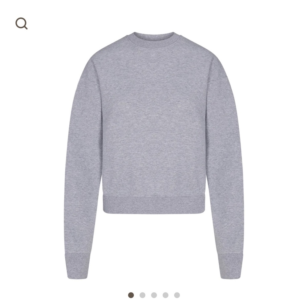 SKIMS COTTON FLEECE CREWNECK LARGE